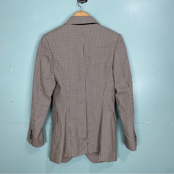 Theory Super Cinch Blazer Fremont Plaid 2 Button Sz 6 - Picture 5 of 6